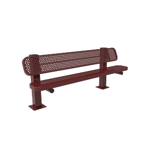 Rivendale Single Pedestal Bench with Back