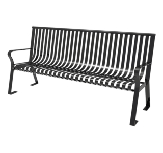 Rivendale Downtown Bench with Back