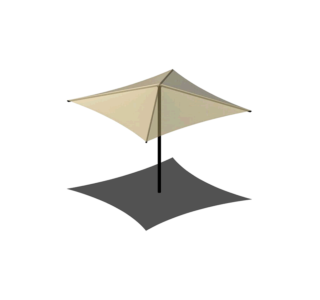 Center Post Square Umbrella