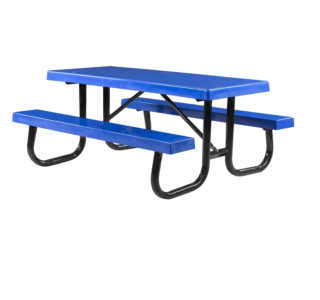 Shenandoah Welded Frame Picnic Table with Fiberglass Plank Top and Benches