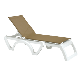 Jamaica Beach Adjustable Sling Chaise Lounge without Arms