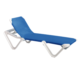 Nautical Adjustable Sling Chaise Lounge without Arms