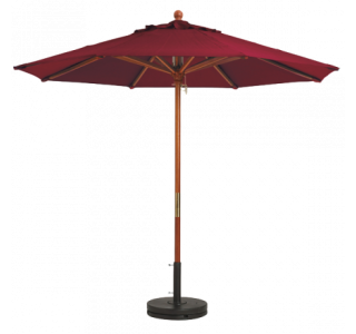 Wooden Market Umbrella with 1-1/2