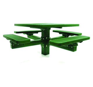 Champion Series Square Picnic Table - Single Pedestal - 4' Top