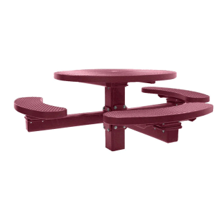Champion Series Round Picnic Table with 3 Seats - Single Pedestal - 4' Top
