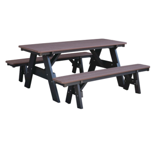 Picnic Table with Unattached Benches