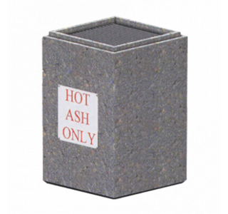 Square Concrete Hot Ash Receptacle