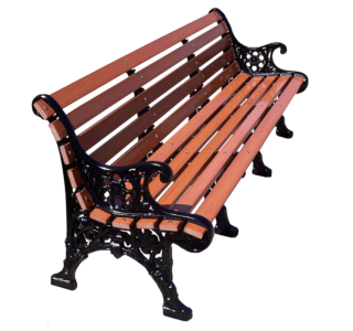 Renaissance Bench with Recycled Plastic Slat Seat and Back