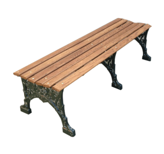 Renaissance Backless Bench with Wood Slat Seat