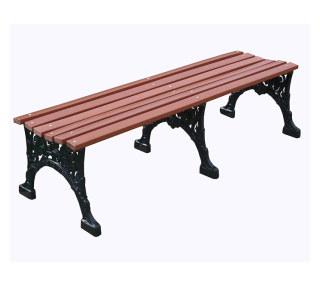 Renaissance Backless Bench with Recycled Plastic Slat Seat