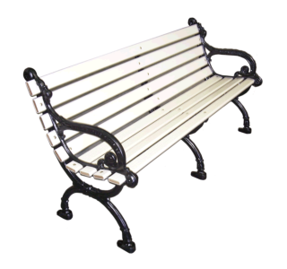 Victorian Bench with Aluminum Slat Seat and Back