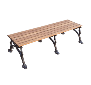 Woodland Backless Bench with Wood Slat Seat