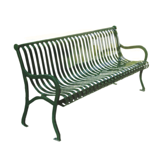 Iron Valley Bench with Strap Steel Seat and Back