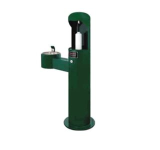 Metal Pedestal Water Bottle Filler Station with Drinking Fountain - QS Available in Green Only