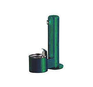 Metal Pedestal Pet Drinking Fountain - QS Available in Green Only