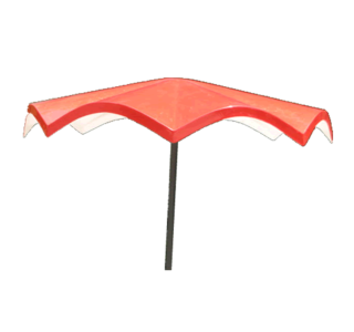 Wave Rounded Octagon Fiberglass Umbrella