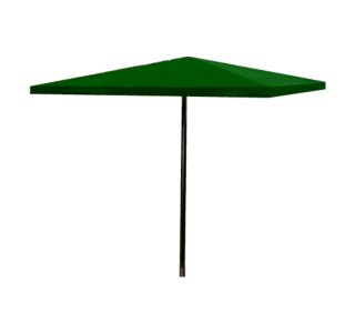 Bistro Square Fiberglass Umbrella with Valence
