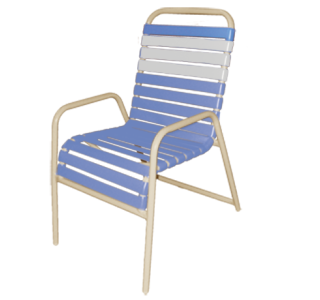 Country Club Strap Dining Arm Chair