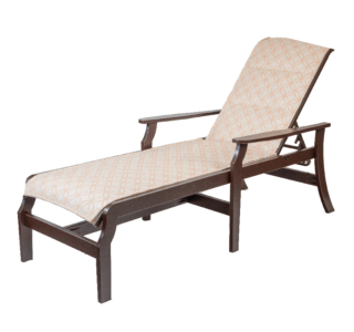 Covina Sling Chaise Lounge with Arms