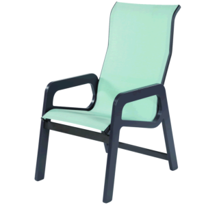 Malibu Sling High Back Dining Arm Chair