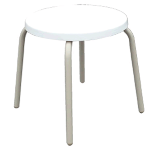 Quick Ship Round Fiberglass Top Stackable Side Table