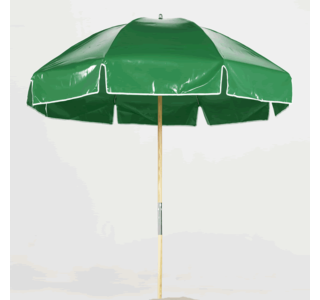 Emerald Coast 7.5' Octagon Steel Beach Umbrella with Vinyl Top and Wood Pole