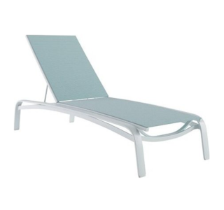 Laguna Beach Relaxed Sling Aluminum Stackable Chaise Lounge