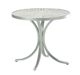 La'Stratta Patterned Aluminum 30" Round Dining Table