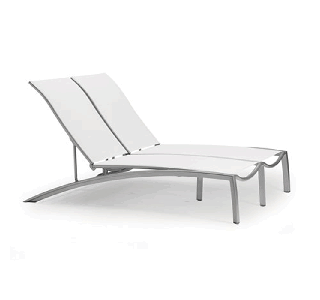 South Beach Relaxed Sling Armless Double Chaise Lounge