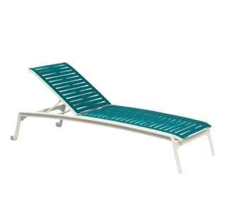 Elance Segment Armless Chaise Lounge with Wheels
