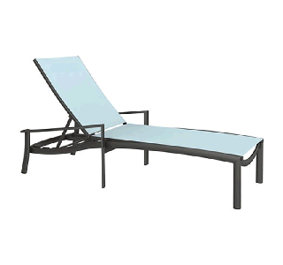 KOR Relaxed Sling Chaise Lounge with Arms