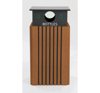 Tall Square Recycle Receptacle
